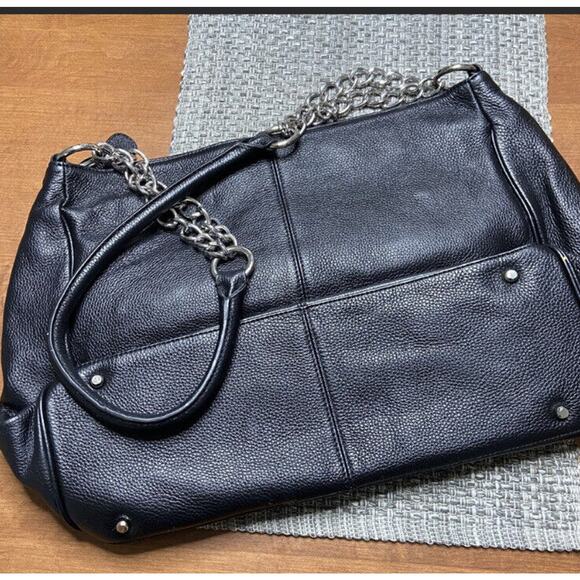 CHRISTINE Price Leather Satchel Shoulder Bag in Black - Picture 4 of 8